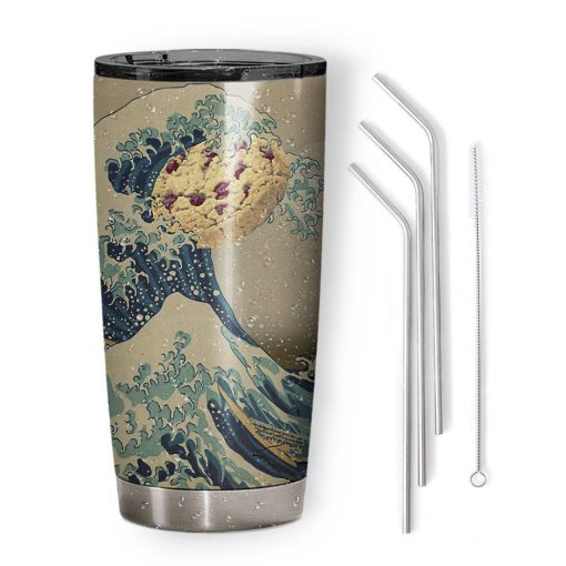 Gearhuman 3D Japanese Wave Cookie Monster Custom Tumbler GH290910 Tumbler