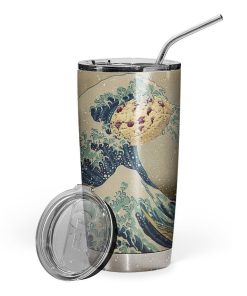 Gearhuman 3D Japanese Wave Cookie Monster Custom Tumbler GH290910 Tumbler Short 20oz 