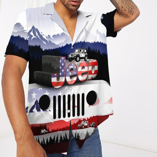Gearhuman 3D Jeep American Flag Hawaii Shirt ZZ2705212 Hawai Shirt