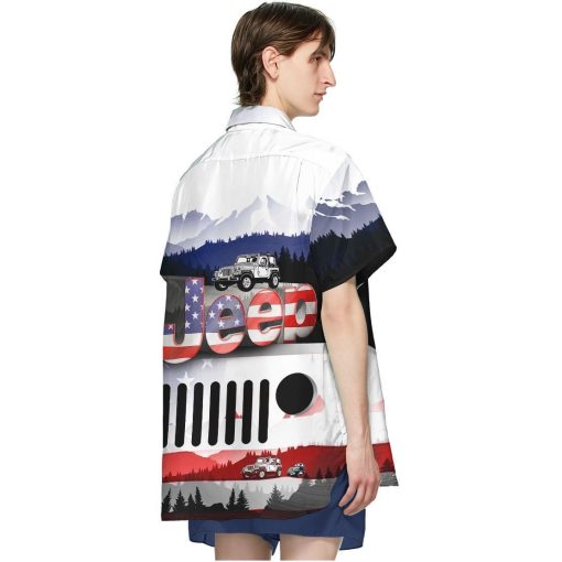 Gearhuman 3D Jeep American Flag Hawaii Shirt ZZ2705212 Hawai Shirt