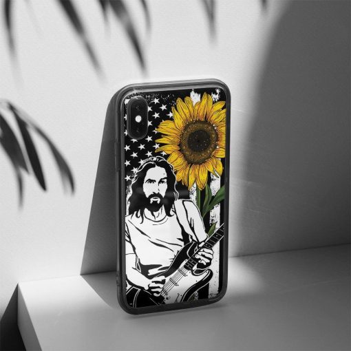 Gearhuman 3D Jesus And Guitar Custom Phonecase GB04013 Glass Phone Case