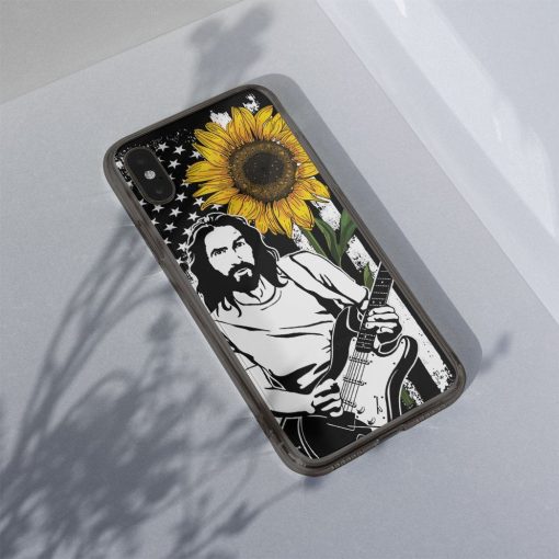 Gearhuman 3D Jesus And Guitar Custom Phonecase GB04013 Glass Phone Case