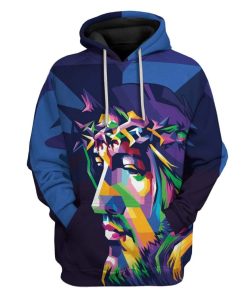 Gearhuman 3D Jesus Christ Custom T-Shirts Hoodies Apparel JE-TA1102206 3D Custom Fleece Hoodies Hoodie S