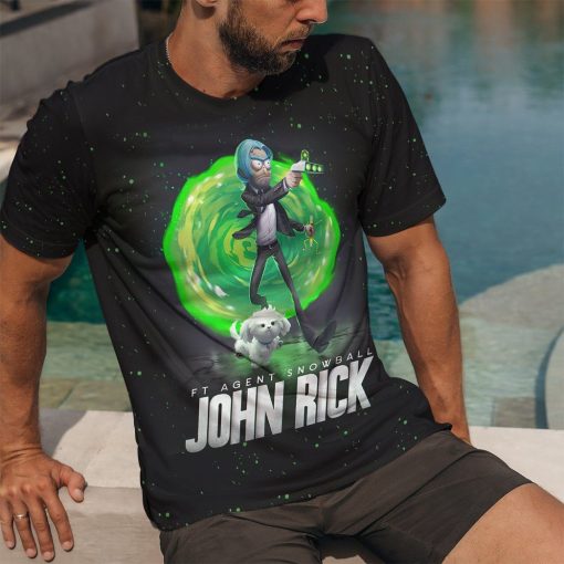 Gearhuman 3D John Rick Custom Tshirt Apparel GQ06102 3D T-shirt