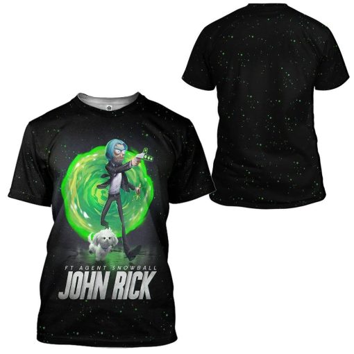 Gearhuman 3D John Rick Custom Tshirt Apparel GQ06102 3D T-shirt