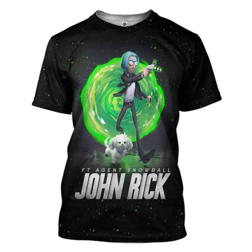 Gearhuman 3D John Rick Custom Tshirt Apparel GQ06102 3D T-shirt T-Shirt S