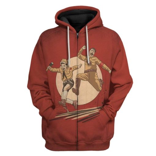 Gearhuman 3D Jojo Jump Custom T-Shirts Hoodies Apparel GT13023 3D Custom Fleece Hoodies Zip Hoodie S