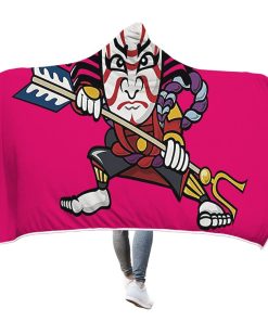 Gearhuman 3D Kabuki Mask Weapon Exotic Samurai Hooded Blanket GR071211 Hooded Blanket M(51''x59'') 