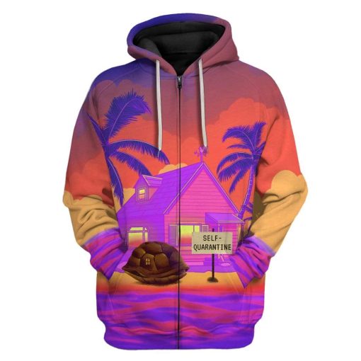 Gearhuman 3D Kame House Custom Fleece Hoodie Apparel GA27034 3D Custom Fleece Hoodies Zip Hoodie S