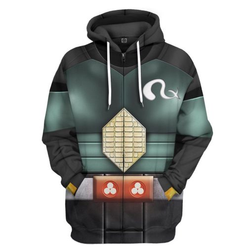 Gearhuman 3D Kamen Rider Black RX Tshirt Hoodie Apparel GB080111 3D Apparel Zip Hoodie S