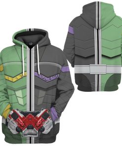 Gearhuman 3D Kamen Rider W Cyclone Joker Form Tshirt Hoodie Apparel GB250112 3D Apparel