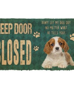 Gearhuman 3D Keep Door Closed Cavalier King Charles Spaniels Dog Custom Gender Doormat GV270112 Doormat Doormat S(15,8''x23,6'')