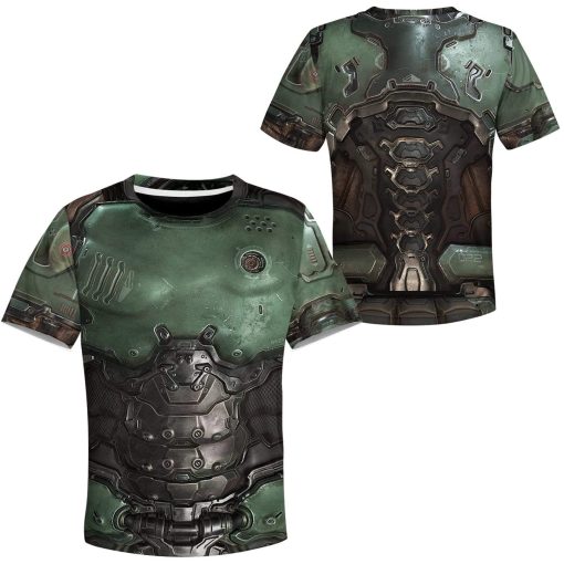 Gearhuman 3D Kid Cosplay Doom Slayer Doomguy Custom Apparel GT12034K Kid 3D Apparel