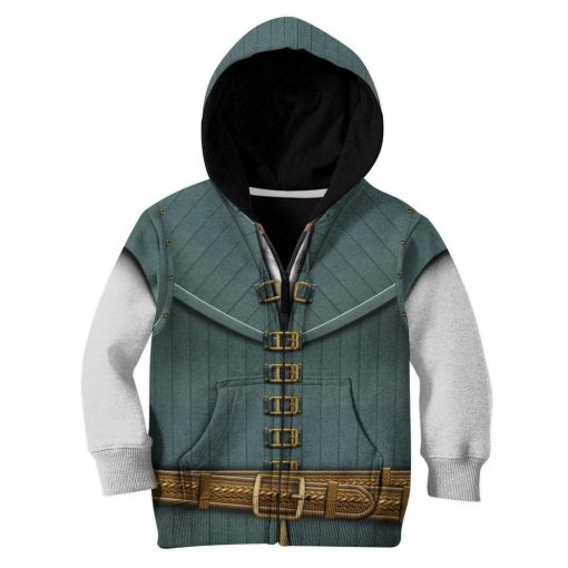 Gearhumans 3D Kid Cosplay Flynn Hoodie Apparel 3 Gearhuman 3D Kid Cosplay Flynn Hoodie Apparel GA26034 Kid 3D Apparel Kid Zip Hoodie 2XS