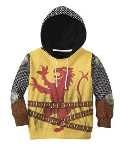 Gearhuman 3D Kid Cosplay Robert The Bruce Fleece Hoodie Apparel GA27031 Kid 3D Apparel Kid Hoodie 2XS