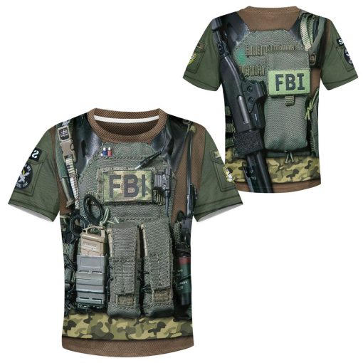 Gearhumans 3D Kid FBI Uniform Custom Tshirt Hoodie Apparel 6 Gearhuman 3D Kid FBI Uniform Custom Tshirt Hoodie Apparel CK031217 Kid 3D Apparel