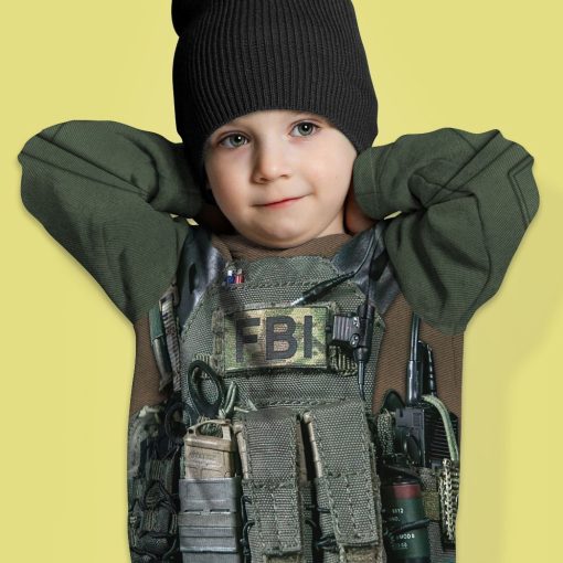 Gearhumans 3D Kid FBI Uniform Custom Tshirt Hoodie Apparel 7 Gearhuman 3D Kid FBI Uniform Custom Tshirt Hoodie Apparel CK031217 Kid 3D Apparel