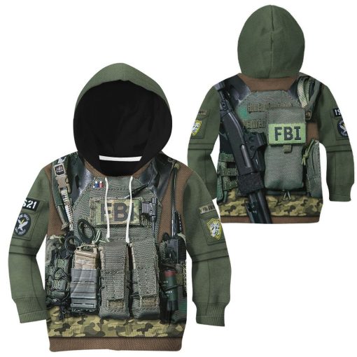 Gearhumans 3D Kid FBI Uniform Custom Tshirt Hoodie Apparel 5 Gearhuman 3D Kid FBI Uniform Custom Tshirt Hoodie Apparel CK031217 Kid 3D Apparel