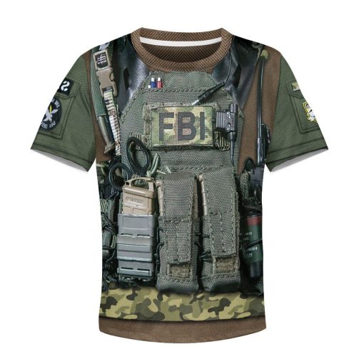 Gearhumans 3D Kid FBI Uniform Custom Tshirt Hoodie Apparel 3 Gearhuman 3D Kid FBI Uniform Custom Tshirt Hoodie Apparel CK031217 Kid 3D Apparel T-Shirt S