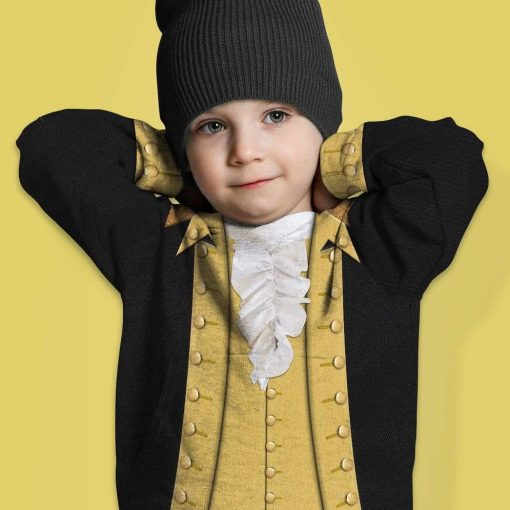 Gearhuman 3D Kid George Washington Hoodie Apparel GA25032 Kid 3D Apparel