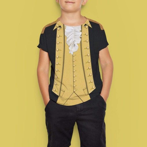 Gearhuman 3D Kid George Washington T-Shirts Apparel GA25032 Kid 3D T-Shirt