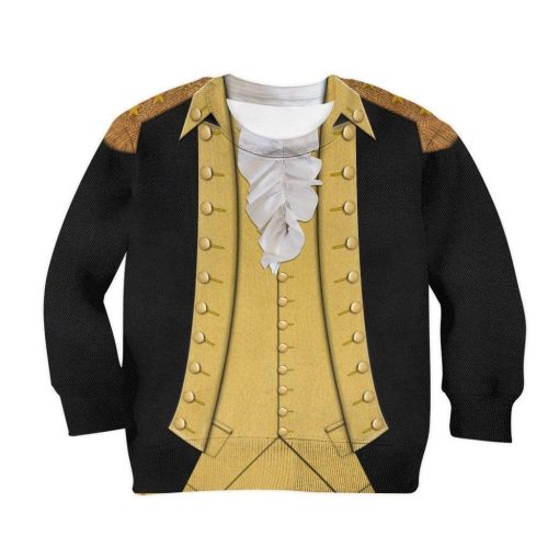 Gearhuman 3D Kid George Washington T-Shirts Apparel GA25032 Kid 3D T-Shirt Kid Sweatshirt 2XS