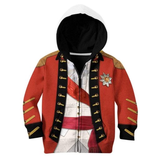 Gearhuman 3D Kid Henry Clinton Custom Hoodie Apparel GT28817 Kid 3D Apparel Kid Zip Hoodie 2XS