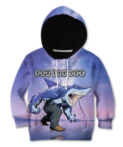 Gearhuman 3D Kid Ice Skating Shark Doo Doo Custom T-Shirts Hoodie Apparel AN-TA1102204 Kid 3D Apparel Kid Hoodie 2XS