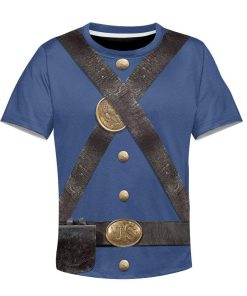 Gearhuman 3D Kid US Civil War Union Infantry Uniform T-Shirts Apparel GA26032 Kid 3D T-Shirt Kid T-Shirt 3XS 