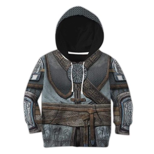Gearhuman 3D Kid Viking Armor Hoodie Apparel GM03031 Kid 3D Apparel Kid Hoodie 2XS