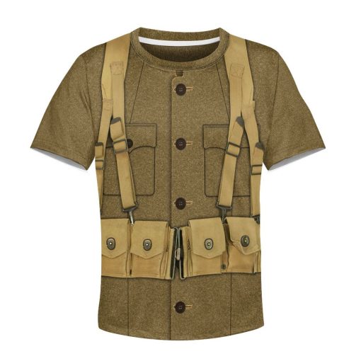 Gearhumans 3D Kid WW1 Soldier Uniform Custom Tshirt Hoodie Apparel 3 Gearhuman 3D Kid WW1 Soldier Uniform Custom Tshirt Hoodie Apparel CK07126 Kid 3D Apparel Kid T-Shirt S