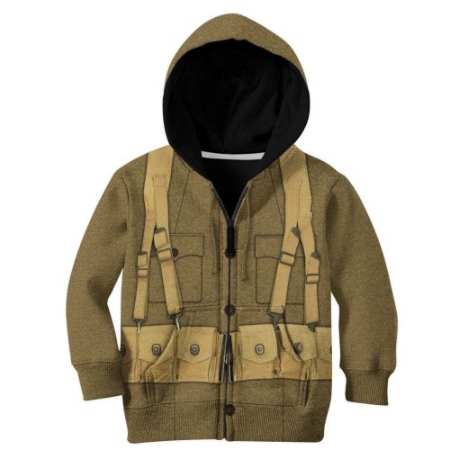 Gearhumans 3D Kid WW1 Soldier Uniform Custom Tshirt Hoodie Apparel 4 Gearhuman 3D Kid WW1 Soldier Uniform Custom Tshirt Hoodie Apparel CK07126 Kid 3D Apparel Kid Zip Hoodie S
