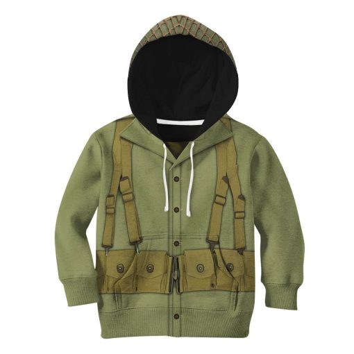 Gearhumans 3D Kid WW2 Soldier Uniform Custom Tshirt Hoodie Apparel 1 Gearhuman 3D Kid WW2 Soldier Uniform Custom Tshirt Hoodie Apparel CK07122 Kid 3D Apparel Hoodie S