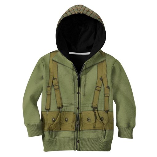 Gearhumans 3D Kid WW2 Soldier Uniform Custom Tshirt Hoodie Apparel 4 Gearhuman 3D Kid WW2 Soldier Uniform Custom Tshirt Hoodie Apparel CK07122 Kid 3D Apparel Zip Hoodie S