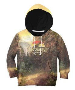 Gearhuman 3D Kiddosaurus Wild Zone Custom Kid Hoodie Apparel GW13051 Kid 3D Apparel Kid Hoodie 2XS