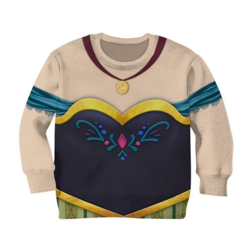 Gearhuman 3D Kids Anna Frozen Custom Tshirt Hoodie Appreal CC11126 Kid 3D Apparel Kid Sweatshirt 2XS