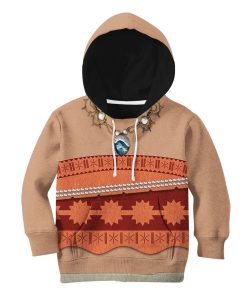 Gearhuman 3D Kids Moana Princess Custom Tshirt Hoodie Appreal CC11121 Kid 3D Apparel Kid Hoodie XS