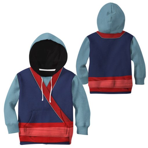 Gearhuman 3D Kids Mulan Princess Custom Tshirt Hoodie Appreal GC11124 Kid 3D Apparel