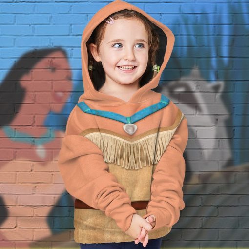 Gearhumans 3D Kids Pocahontas Princess Custom Tshirt Hoodie Appreal 7 Gearhuman 3D Kids Pocahontas Princess Custom Tshirt Hoodie Appreal CC11127 Kid 3D Apparel