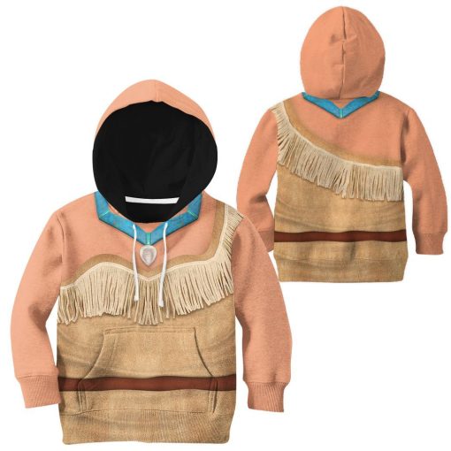 Gearhumans 3D Kids Pocahontas Princess Custom Tshirt Hoodie Appreal 2 Gearhuman 3D Kids Pocahontas Princess Custom Tshirt Hoodie Appreal CC11127 Kid 3D Apparel