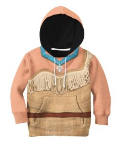 Gearhuman 3D Kids Pocahontas Princess Custom Tshirt Hoodie Appreal CC11127 Kid 3D Apparel Kid Hoodie XS