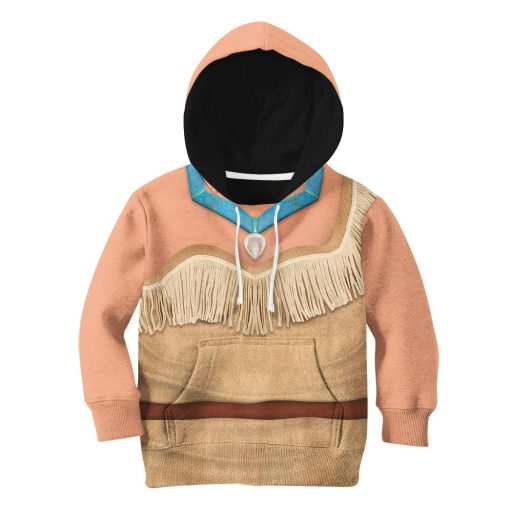 Gearhumans 3D Kids Pocahontas Princess Custom Tshirt Hoodie Appreal 1 Gearhuman 3D Kids Pocahontas Princess Custom Tshirt Hoodie Appreal CC11127 Kid 3D Apparel Kid Hoodie XS