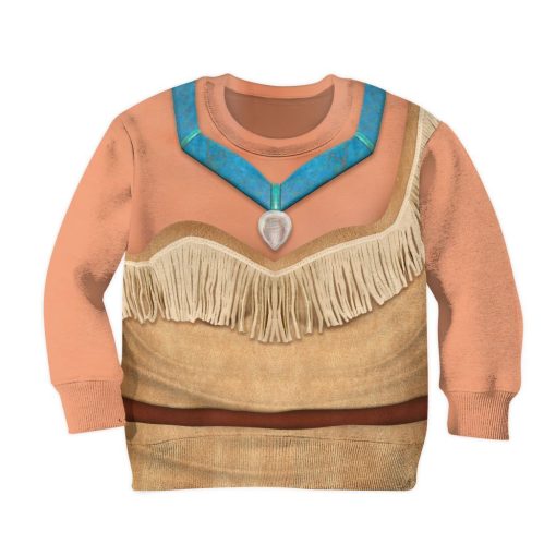 Gearhumans 3D Kids Pocahontas Princess Custom Tshirt Hoodie Appreal 3 Gearhuman 3D Kids Pocahontas Princess Custom Tshirt Hoodie Appreal CC11127 Kid 3D Apparel Kid Sweatshirt 2XS