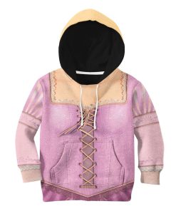 Gearhuman 3D Kids Rapunzel Princess Custom Tshirt Hoodie Appreal CC11128 Kid 3D Apparel Kid Hoodie XS