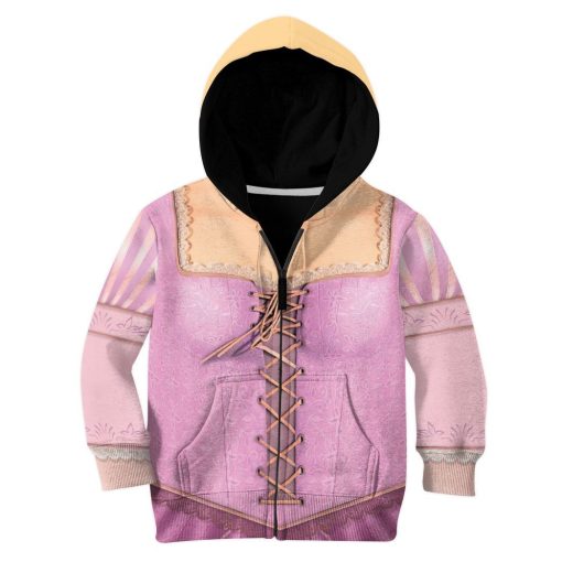 Gearhumans 3D Kids Rapunzel Princess Custom Tshirt Hoodie Appreal 5 Gearhuman 3D Kids Rapunzel Princess Custom Tshirt Hoodie Appreal CC11128 Kid 3D Apparel Kid Zip Hoodie XS