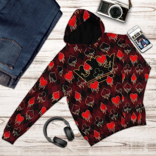 GearHuman 3D King Queen Blackjack Custom Hoodies GR29122 3D Apparel