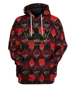GearHuman 3D King Queen Blackjack Custom Hoodies GR29122 3D Apparel Hoodie S 