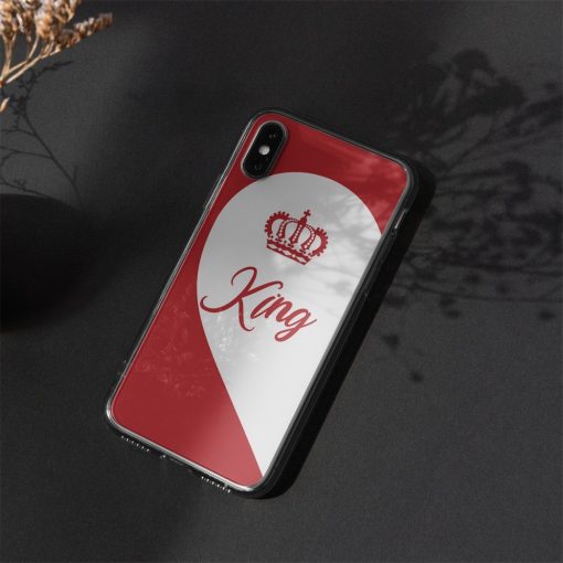 Gearhuman 3D King Valentine Custom Phonecase GB22013 Glass Phone Case