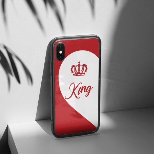 Gearhuman 3D King Valentine Custom Phonecase GB22013 Glass Phone Case