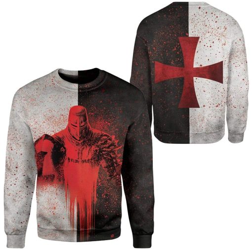 Gearhuman 3D Knight Templar Custom T-Shirts Hoodies Apparel GA18025 3D Custom Fleece Hoodies